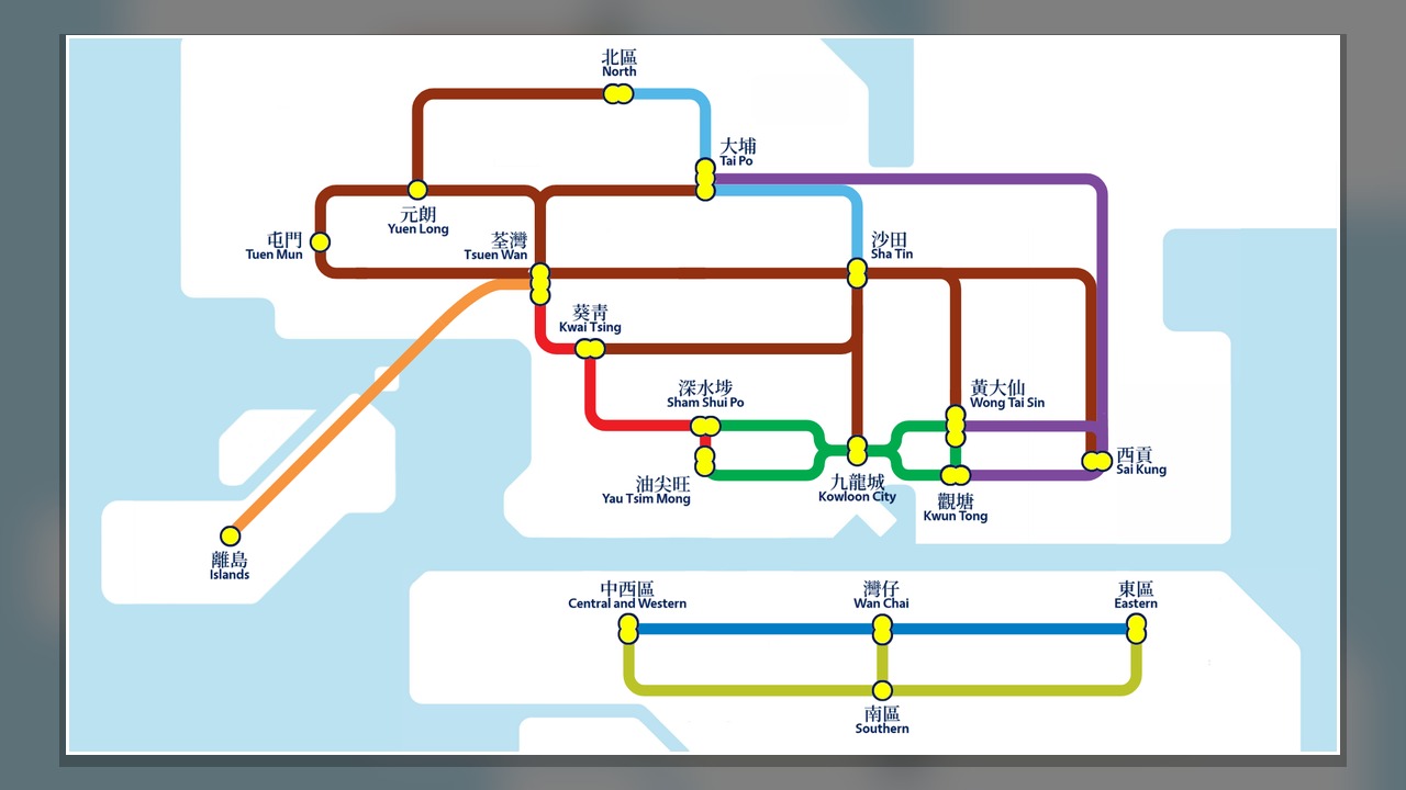 District map from the Cantonese cultural learning prototype